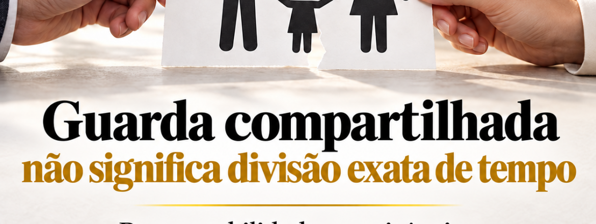 Guarda compartilhada não significa divisão exata de tempo.